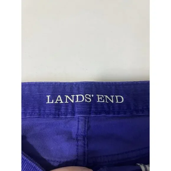 Lands' End Women’s Blue Mid Rise Straight Leg Corduroy Pants Size 14 (36/31) EU‎ - Picture 5 of 13